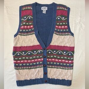 Vintage 90s Women’s Knit Sweater Vest Medium